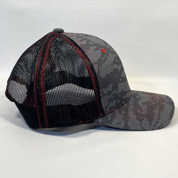 Justin Boots Hat Cap Trucker Mesh Snapback Breahtable Embroidered Gray Camo - Picture 6 of 9